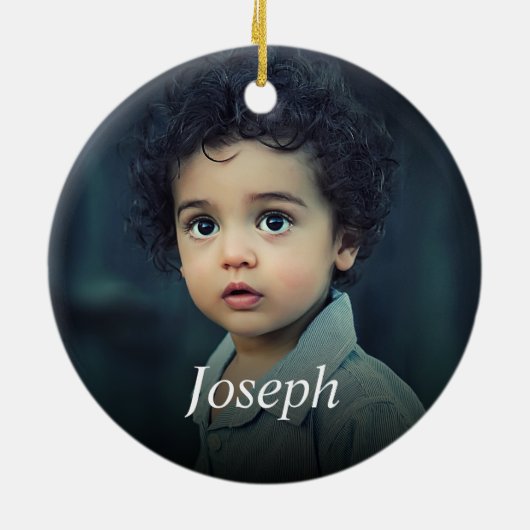 Aangepaste foto Creëer Uw eigen persoonlijke perso Keramisch Ornament (Achterkant)