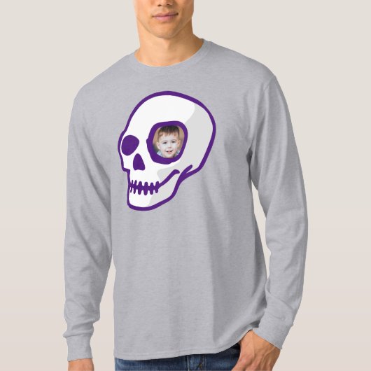 Aangepaste foto dag van de dode enge Halloween T-shirt (Voorkant)