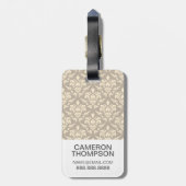 Aangepaste foto Damask 2 Bagagelabel (Achterkant verticaal)