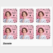 Aangepaste foto dan je verjaardag vierkante sticker (Vel)