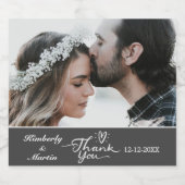 Aangepaste foto Dank je bruiloft Bier Etiket (Enkel label)