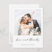 Aangepaste foto Dank je bruiloft Briefkaart (Voorkant / Achterkant)