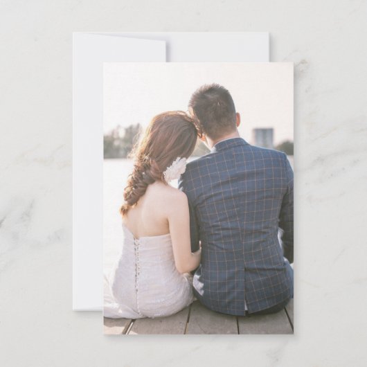 Aangepaste foto dank u rustieke groene gouden kant bedankkaart (Achterkant)