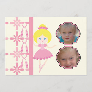 Aangepaste foto-dans Overweging-uitnodiging op ver Kaart