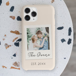 Aangepaste foto datum pasgetrouwd stel familie Case-Mate iPhone 14 pro hoesje