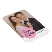 Aangepaste foto De datum opslaan Modern Script Emb Magneet (Rechterzijde)