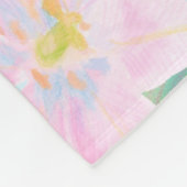 Aangepaste foto delicate Waterverf roze tulp Fleece Deken (Hoek)