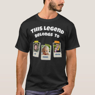 Aangepaste foto Deze legende is van opa Retro T-shirt