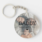 Aangepaste foto 'Deze pappie behoort tot' | Pap Sleutelhanger (Voorkant)