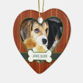 Aangepaste foto-doosversiering keramisch ornament (Links)