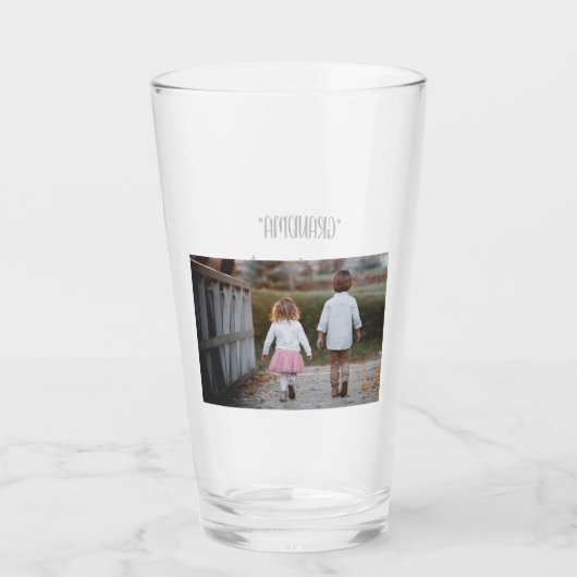 Aangepaste foto Drink glas (Voorkant)