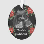 Aangepaste foto, echo sonogram kerst ornament (voorkant)