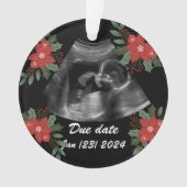 Aangepaste foto, echo sonogram kerst ornament (voorkant)