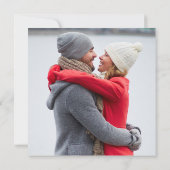 Aangepaste foto Eenvoudig Elegant Script De datum  Kaart (Achterkant)