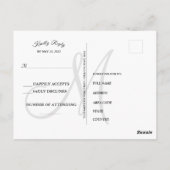 Aangepaste foto Eenvoudig elegant script huwelijk Briefkaart (Achterkant)