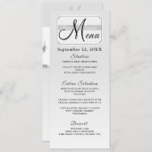 Aangepaste foto Eenvoudig elegant script moderne b Menu (Voorkant / Achterkant)