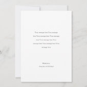 Aangepaste foto Eenvoudig modern script geboorteno Aankondiging (Achterkant)