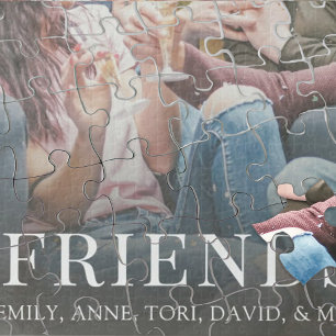 Aangepaste foto Eenvoudige moderne vrienden Legpuzzel