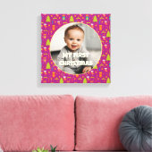 Aangepaste foto eerste kerstcadeaus voor dochter canvas afdruk (Insitu (Woonkamer))