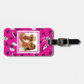 Aangepaste foto-emo-symbolen bagagelabel (Voorkant horizontaal)