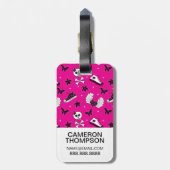 Aangepaste foto-emo-symbolen bagagelabel (Achterkant verticaal)