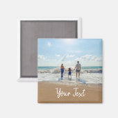 Aangepaste foto- en aangepaste tekst Sjabloon Magneet (Voorkant / Achterkant)