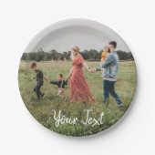 Aangepaste foto- en aangepaste tekst Sjabloon Papieren Bordje (Voorkant)