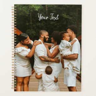Aangepaste foto- en aangepaste tekst Sjabloon Planner
