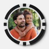 Aangepaste foto en bericht "Vaderdag" Poker Chips (Voorkant)