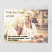 Aangepaste foto en gepersonaliseerd bericht uitnodiging briefkaart (Voorkant)