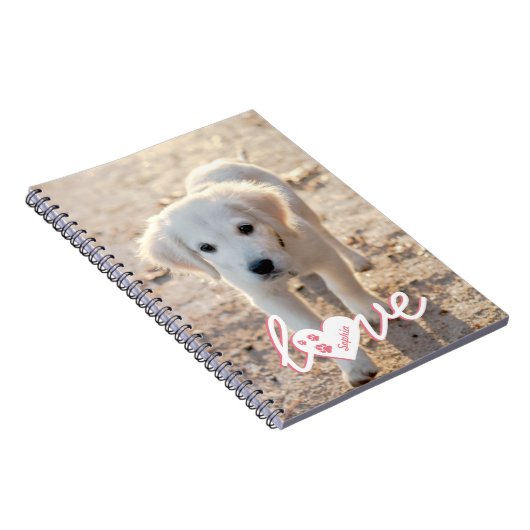 Aangepaste foto- en liefdestekst met petten en nam notitieboek (Rechterzijde)
