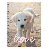 Aangepaste foto- en liefdestekst met petten en nam notitieboek (Voorkant)