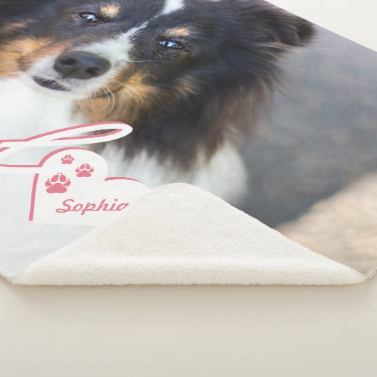 Aangepaste foto- en liefdestekst met petten en nam sherpa deken (3/4)