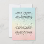 Aangepaste foto en Lilies begrafenis Bedankkaart (Achterkant)