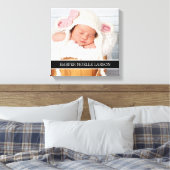 Aangepaste foto- en monogram gepersonaliseerde Can Canvas Afdruk (Insitu (Slaapkamer))
