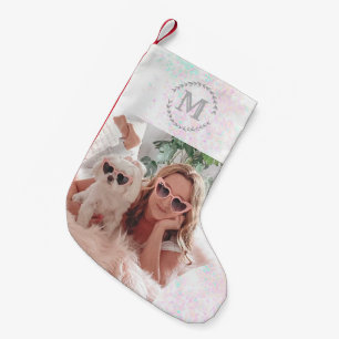 Aangepaste foto- en monogram-reeks voor Pet Dog Tr Kleine Kerstsok