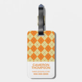 Aangepaste foto- en monogram Sweater-achtergrond Bagagelabel (Achterkant verticaal)