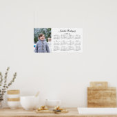 Aangepaste foto en naam 2026 Kalender Poster (Keuken)