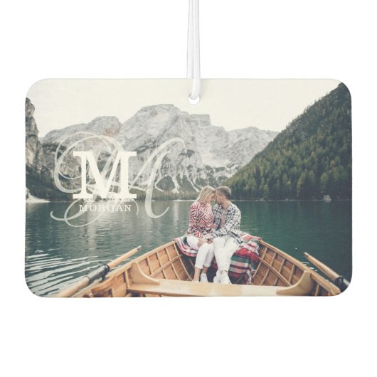 Aangepaste foto en naam bruiloft Favor Luchtverfrisser (Voorkant)