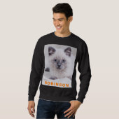 Aangepaste foto en naam gepersonaliseerde modern & trui (Voorkant volledig)