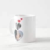 Aangepaste Foto en Naam Hart Vorm Cat Lover Mok (Voorkant links)