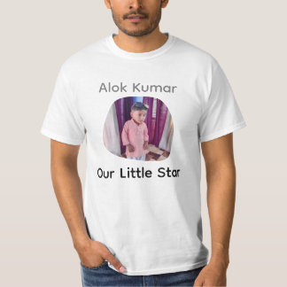 Aangepaste foto en naam kinderbelletje t-shirt
