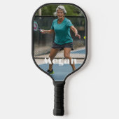 Aangepaste foto en naam Monogram Pickleball Paddle (Achterkant)