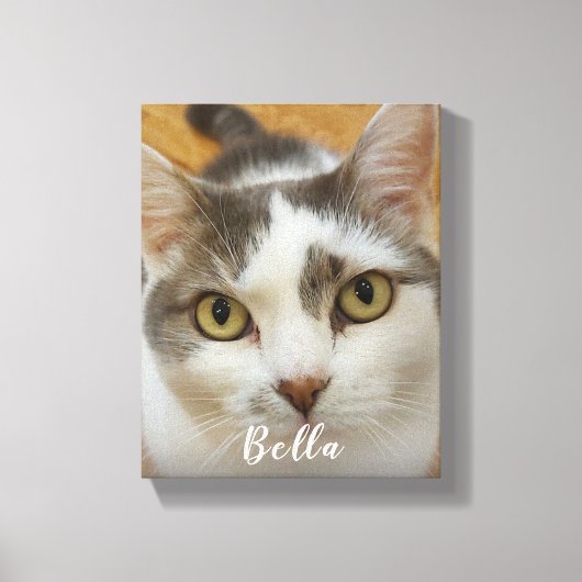 Aangepaste foto en naam op canvas Wall Art-afdrukk (Voorkant)