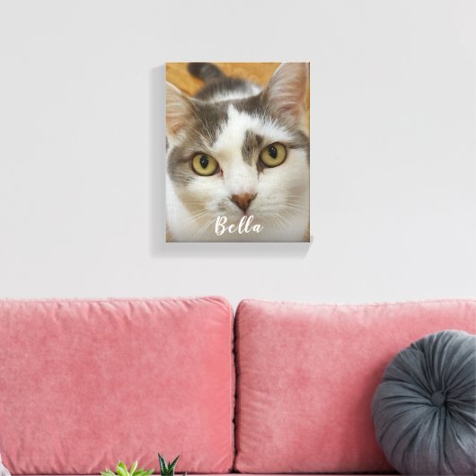 Aangepaste foto en naam op canvas Wall Art-afdrukk (Insitu (Woonkamer))