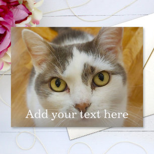 Aangepaste foto en naam op maat briefkaart