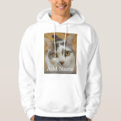 Aangepaste foto en naam op maat hoodie (Voorkant)