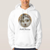 Aangepaste foto en naam op maat hoodie (Voorkant)
