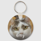 Aangepaste foto en naam op maat sleutelhanger (Voorkant)