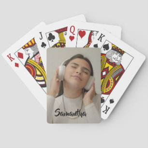 Aangepaste foto- en naam sjabloon pokerkaarten